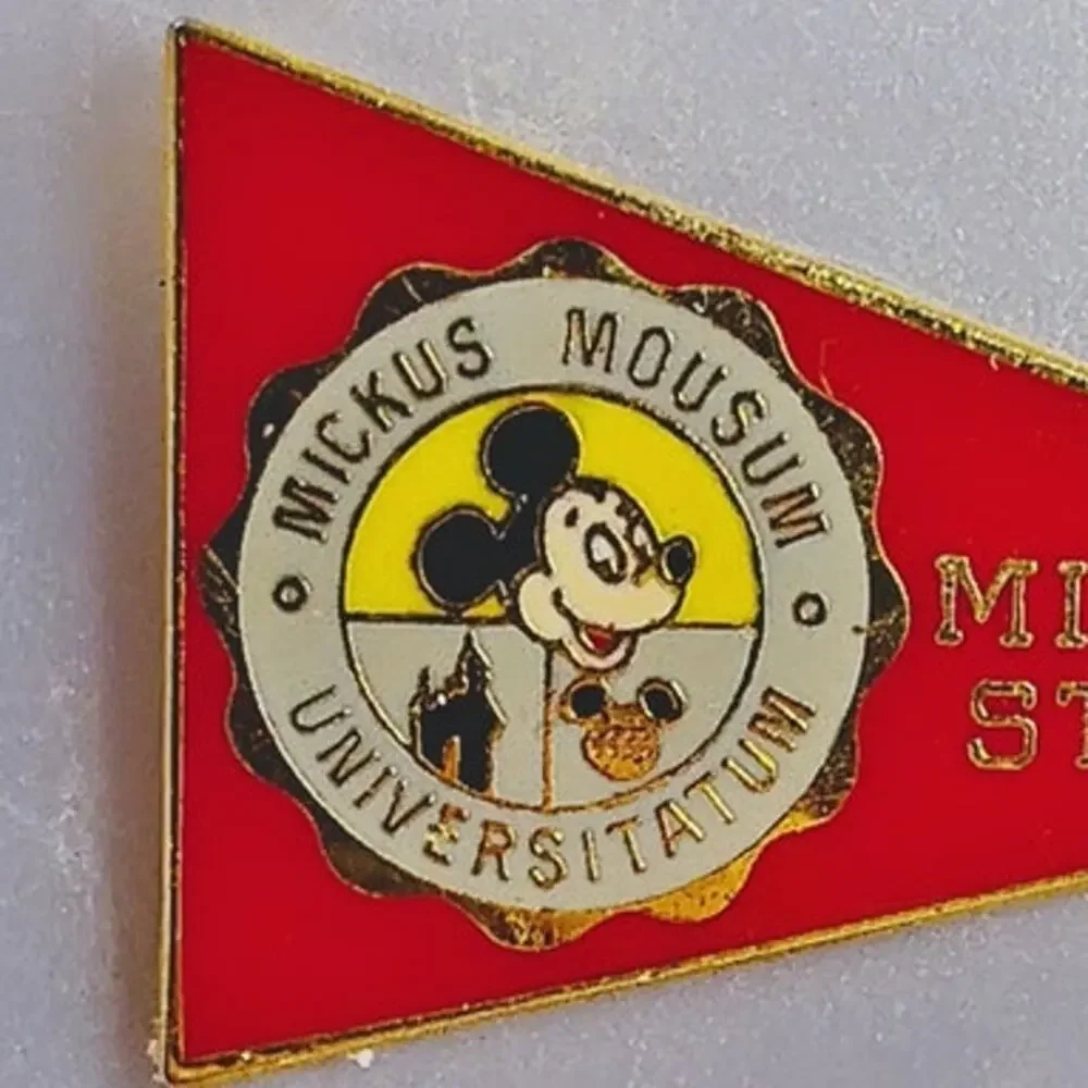 Vintage Mickey State Mickus Mousum Universitatum Pin NIP